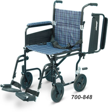 Airgo® Comfort-Plus Lightweight Transport Chair, plaid